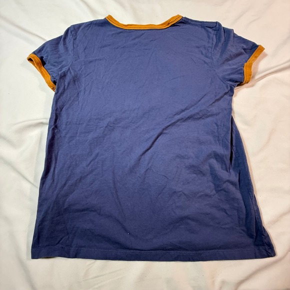 Patagonia Organic Cotton Ringer Tee Blue Orange Women's Size S Short Sleeve - Picture 8 of 8
